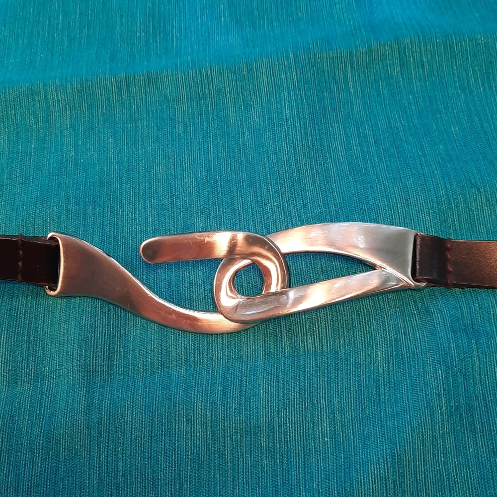 Black Leather Belt 44" Waist
